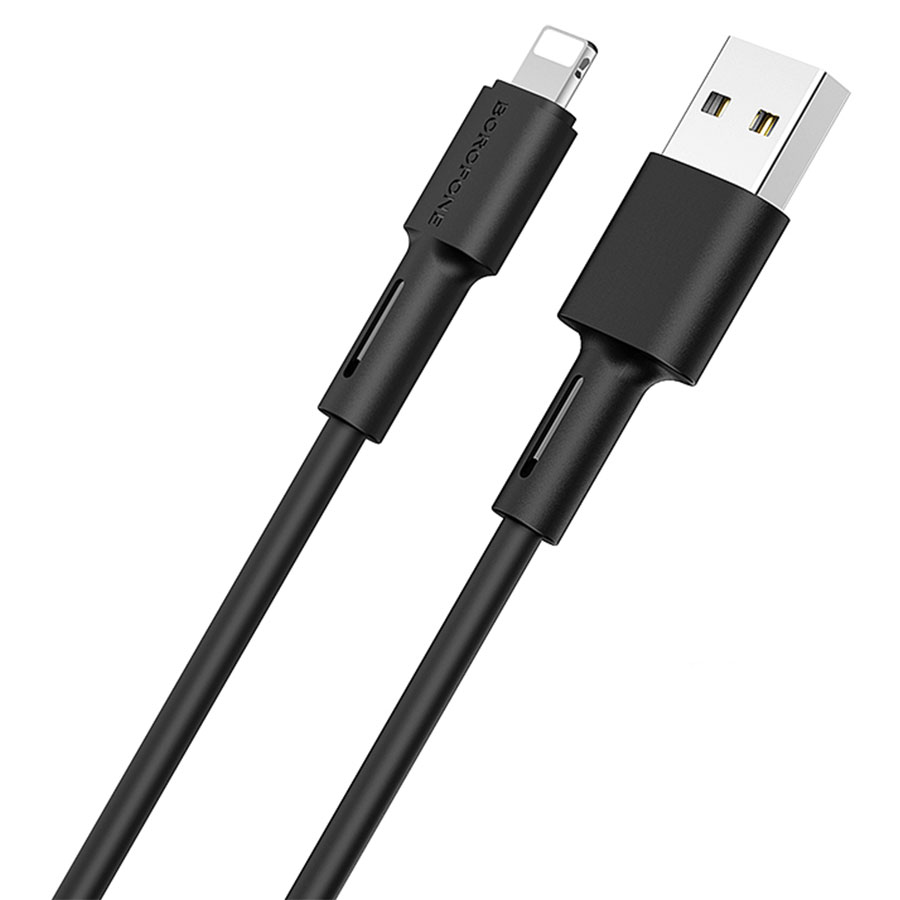 Кабель USB BOROFONE BX31 Silicone USB - Lightning, 5A, 1 м, черный фото