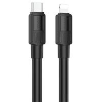Кабель USB-C HOCO X84 Solid Type-C - Lightning, 2.4А, 20W, 1 м, черный оптом недорого с доставкой Кабель USB-C HOCO X84 Solid Type-C - Lightning, 2.4А, 20W, 1 м, черный фото