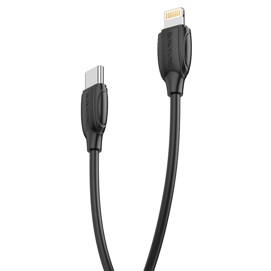 Кабель USB-C BOROFONE BX19 Benefit Type-C - Lightning, 20W, 3 м, черный фото