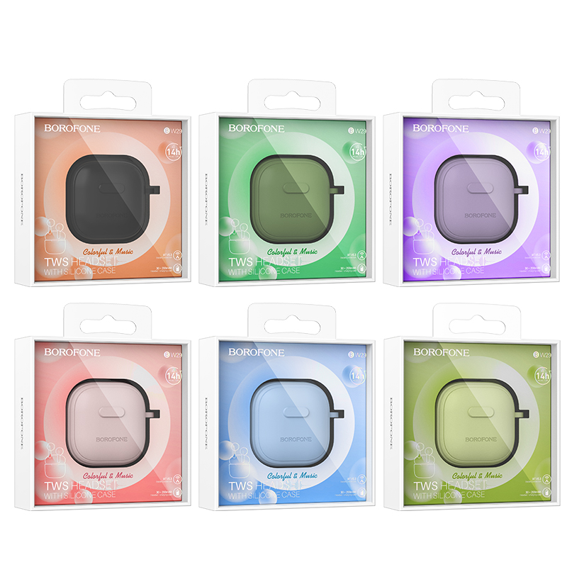 Беспроводные наушники TWS BOROFONE BW29 Charm, Bluetooth 5.3, синий фото