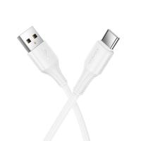 Кабель USB HOCO X120 Beneficio USB - Type-C, 3A, 1 м, белый фото
