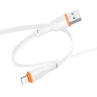 Кабель USB BOROFONE BX118 Esplendido USB - Lightning, 2.4А, 1 м, белый фото