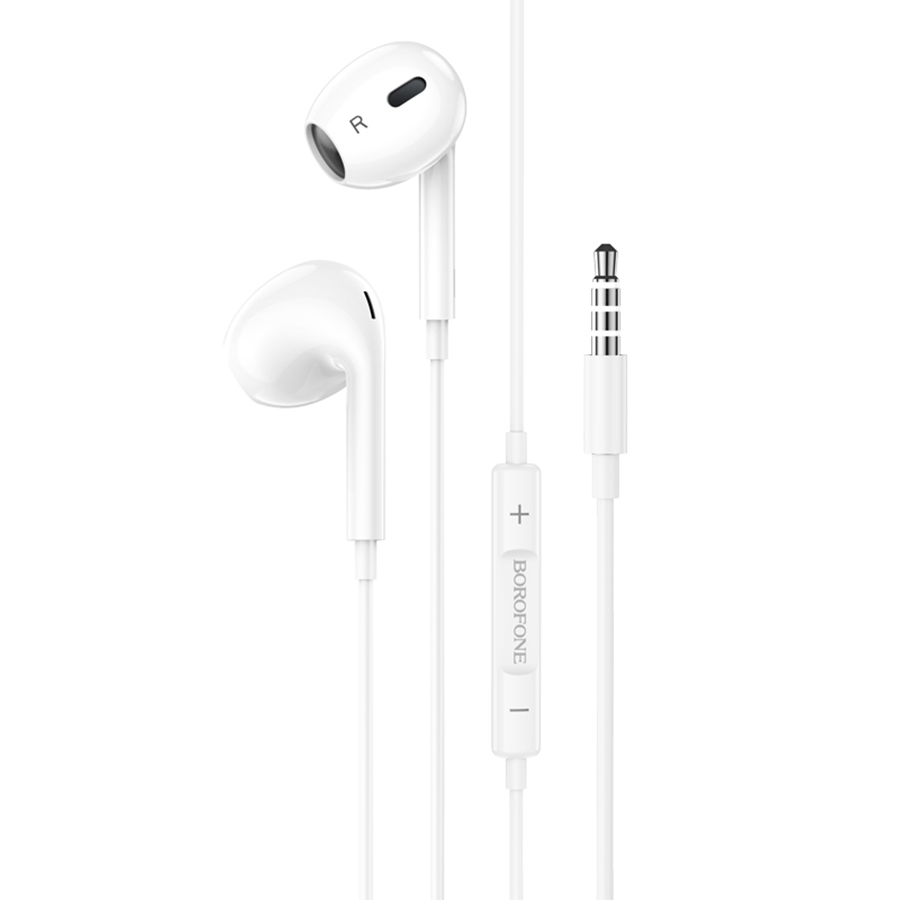 Проводные наушники BOROFONE BM80 Max Gorgeous, Jack 3.5mm, 1.2 м, белый фото