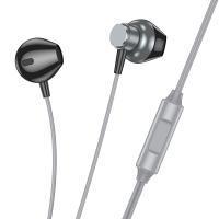 Проводные наушники HOCO M125 Smart, Jack 3.5mm, 1.2 м, серый металлик фото