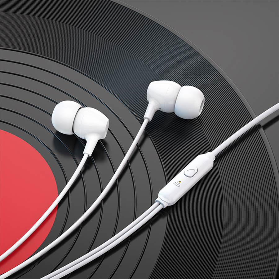 Проводные наушники HOCO M94 universal, Jack 3.5mm, 1.2 м, белый фото