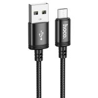 Кабель USB HOCO X89 Wind USB - MicroUSB, 2.4А, 1 м, черный фото