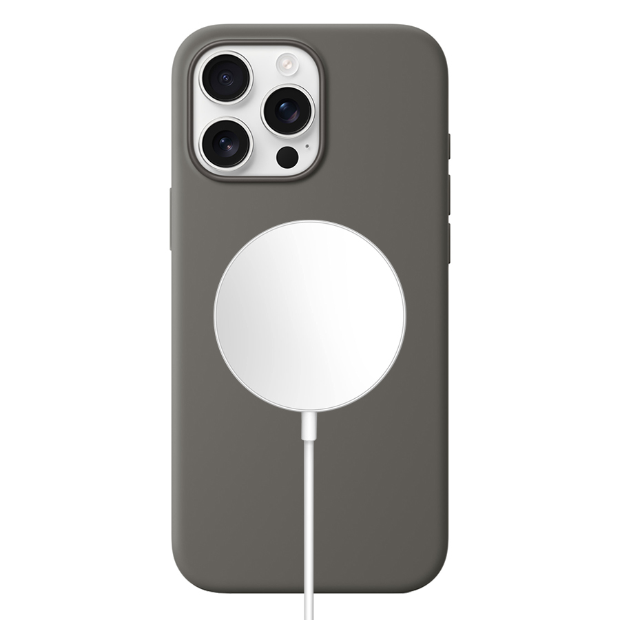 Чехол Silicone Case with MagSafe и Анимация цвета для iPhone 16 Pro Max (6.9"), Глина Clay (2) фото