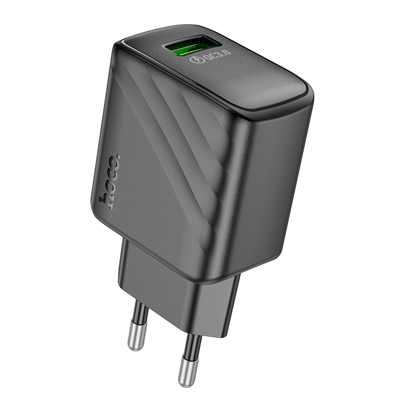 Сетевое зарядное устройство HOCO CS21A Rich 1xUSB, 18W, черный фото