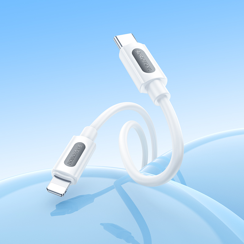 Кабель USB-C BOROFONE BX114 Structure Type-C - Lightning, 27W, 1 м, белый фото