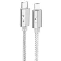 Кабель USB-C HOCO U134 Primero Type-C - Type-C, 5A, 240W, 1.8 м, серый фото