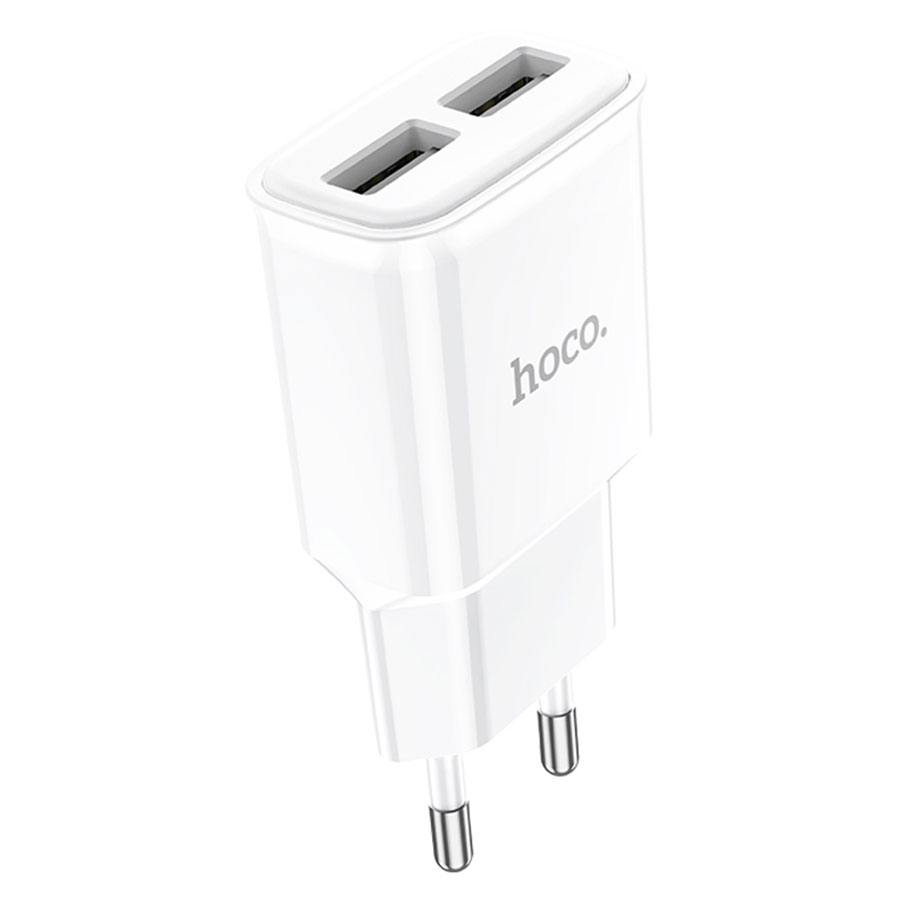 Сетевое зарядное устройство HOCO C88A Star 2xUSB, 2.4A, 10.8W, белый фото