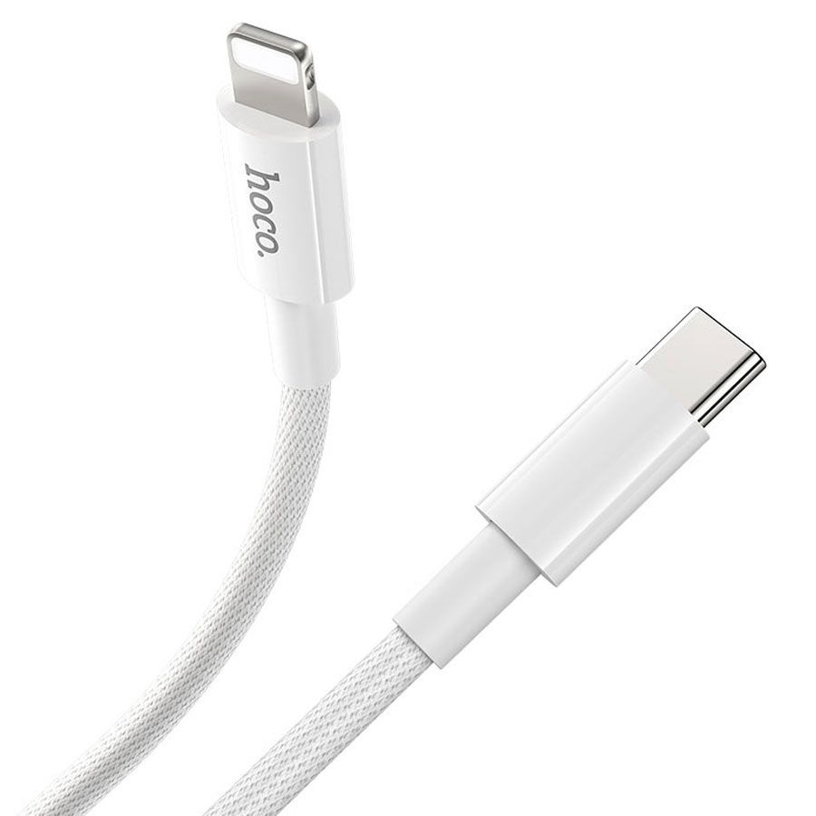 Кабель USB-C HOCO X56 Type-C - Lightning, 3A, 20W, 1 м, белый оптом недорого с доставкой Кабель USB-C HOCO X56 Type-C - Lightning, 3A, 20W, 1 м, белый фото