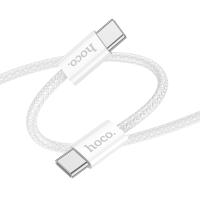 Кабель USB-C HOCO X104 Source Type-C - Type-C, 3A, 60W, 1 м, белый фото