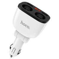 Автомобильное зарядное устройство HOCO Z28 Power Ocean, 2xUSB + 2 прикуриватель, 3.1A, 160W, белый фото