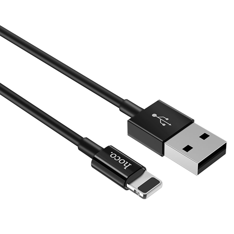 Кабель USB HOCO X23 Skilled USB - Lightning, 2.1А, 1 м, черный фото