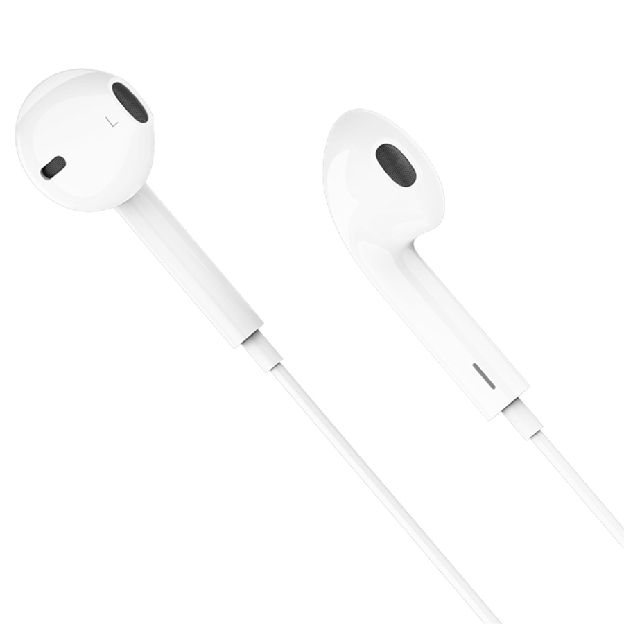 Проводные наушники BOROFONE BM85 Native, Lightning, 1.2 м, белый фото