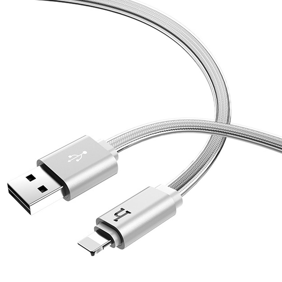 Кабель USB HOCO UPL12 Metal Jelly USB - Lightning, 2.1А, 2 м, серебристый оптом недорого с доставкой Кабель USB HOCO UPL12 Metal Jelly USB - Lightning, 2.1А, 2 м, серебристый фото