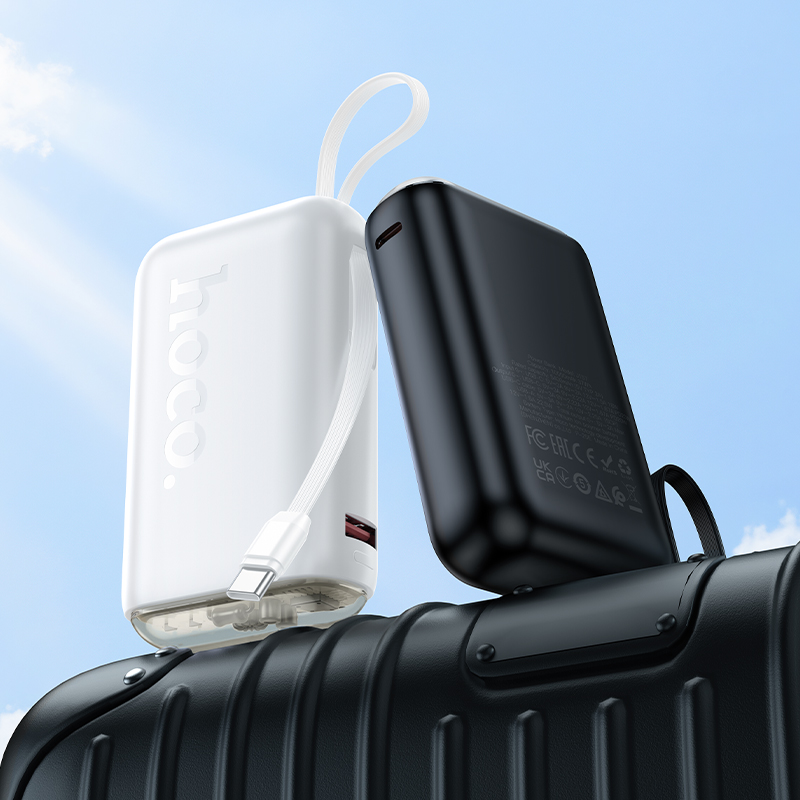 Портативный аккумулятор HOCO J157 Leader, встроенный кабель Type-C, 22.5W, 10000 мА⋅ч, белый фото