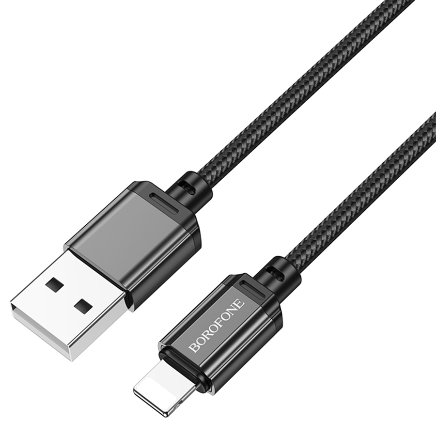 Кабель USB BOROFONE BX87 Sharp USB - Lightning, 2.4А, 1 м, черный оптом недорого с доставкой Кабель USB BOROFONE BX87 Sharp USB - Lightning, 2.4А, 1 м, черный фото