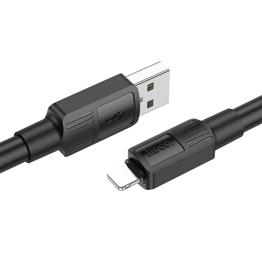 Кабель USB HOCO X84 Solid USB - Lightning, 2.4А, 1 м, черный фото