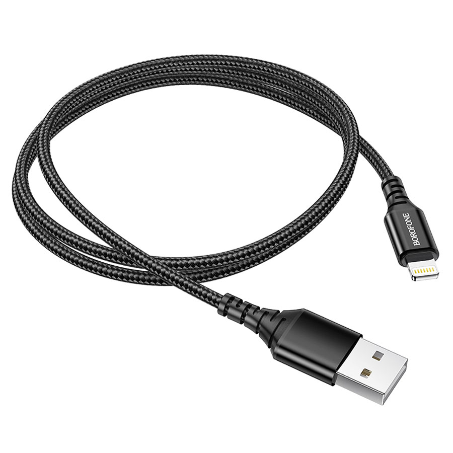 Кабель USB BOROFONE BX54 Ultra bright USB - Lightning, 2.4А, 1 м, черный оптом недорого с доставкой Кабель USB BOROFONE BX54 Ultra bright USB - Lightning, 2.4А, 1 м, черный фото