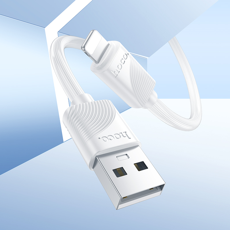 Кабель USB HOCO X114 Energy USB - Lightning, 2.4А, 1 м, белый фото