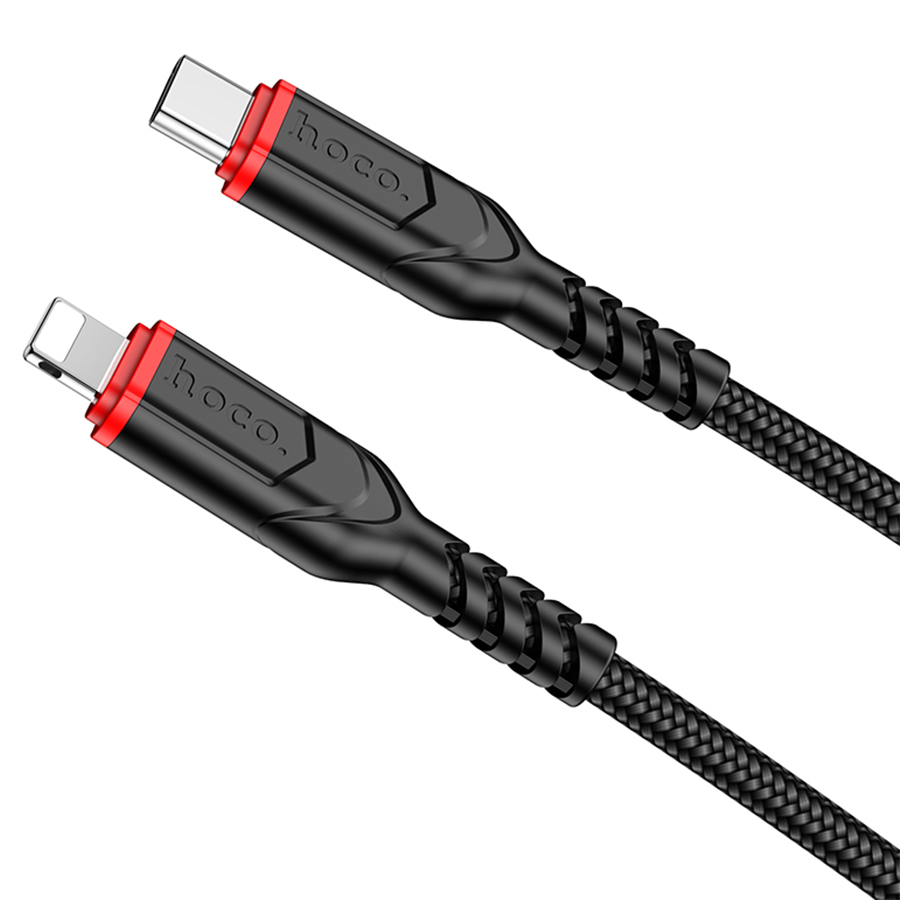 Кабель USB-C HOCO X59 Victory Type-C - Lightning, 20W, 2 м, черный оптом недорого с доставкой Кабель USB-C HOCO X59 Victory Type-C - Lightning, 20W, 2 м, черный фото