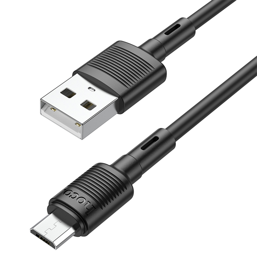 Кабель USB HOCO X83 Victory USB - MicroUSB, 2.4А, 1 м, черный фото