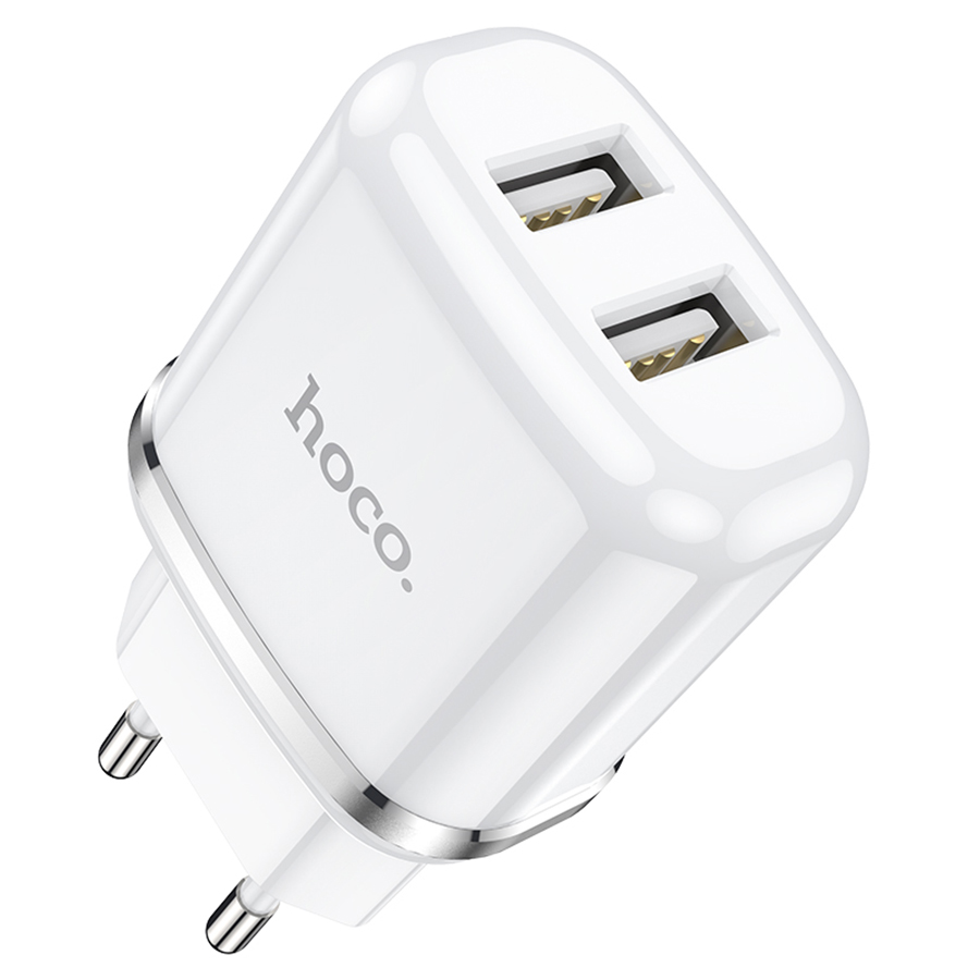 Сетевое зарядное устройство HOCO N4 Aspiring 2xUSB, 2.4A, 10.8W, белый фото