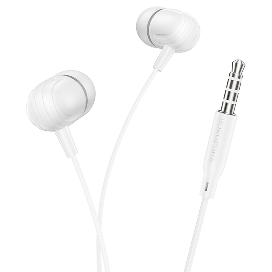 Проводные наушники BOROFONE BM77 Ascending, Jack 3.5mm, 1.2 м, белый фото