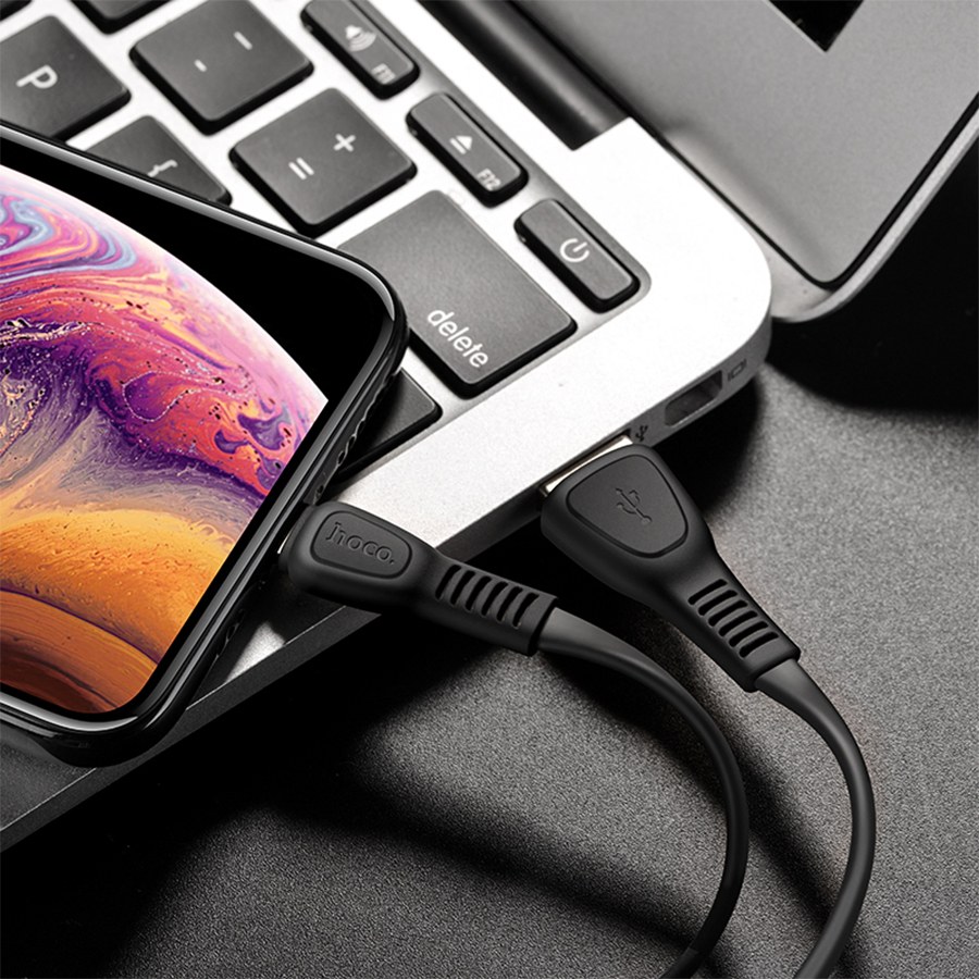 Кабель USB HOCO X40 Noah USB - Lightning, 2.4А, 1 м, черный фото