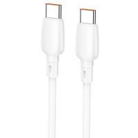 Кабель USB-C BOROFONE BX93 Super power Type-C - Type-C, 3A, 100W, 1 м, белый фото