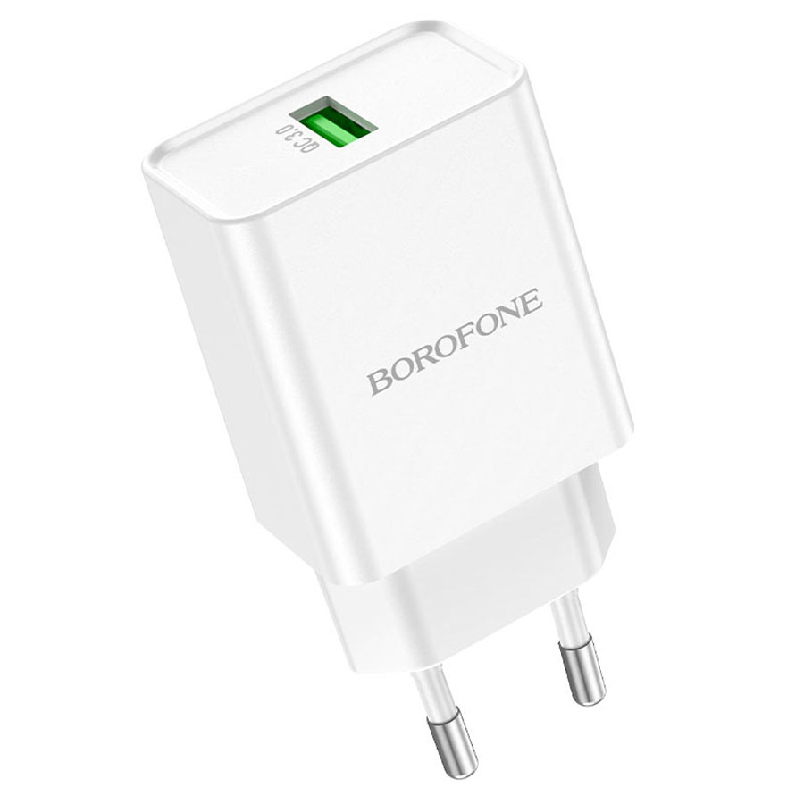 Сетевое зарядное устройство BOROFONE BN5 Jingrui single 1xUSB, 3.0A, 18W, белый фото