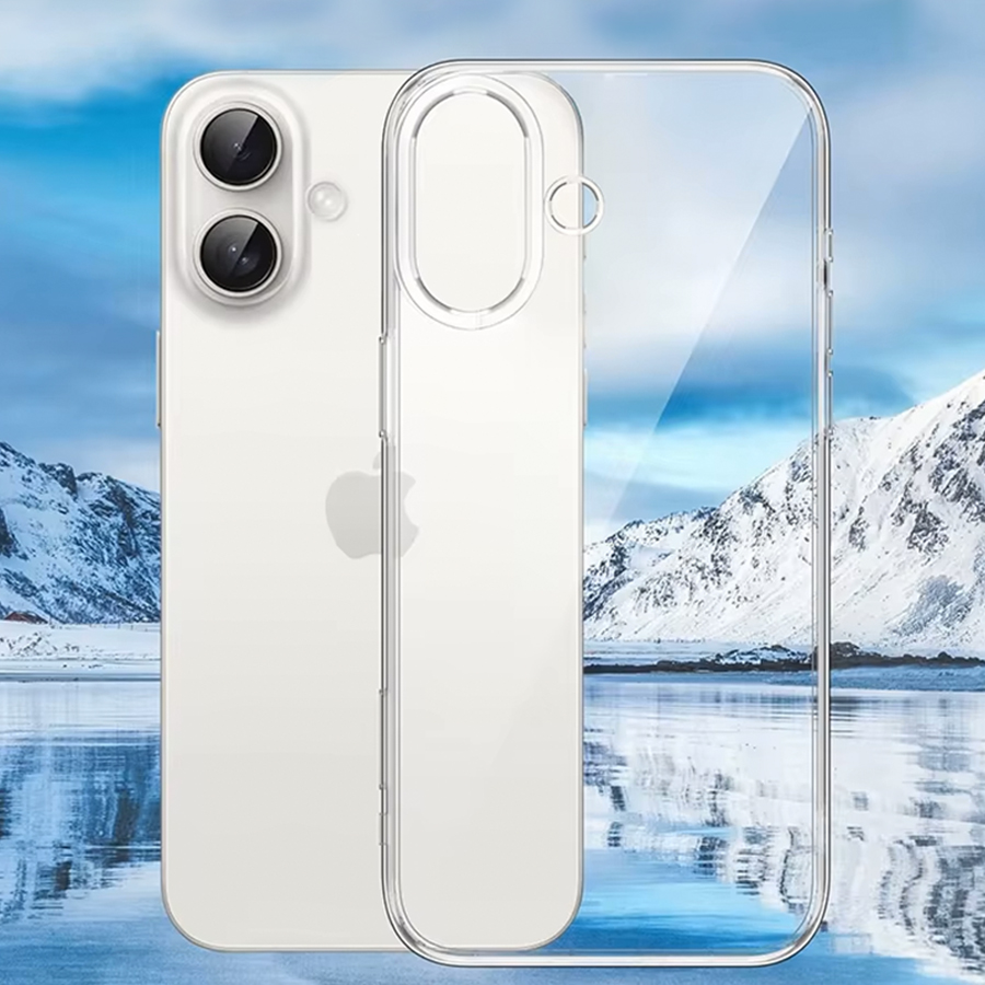 Чехол Clear Case силиконовый с защитой камеры для iPhone 16 (6.1"), прозрачный фото
