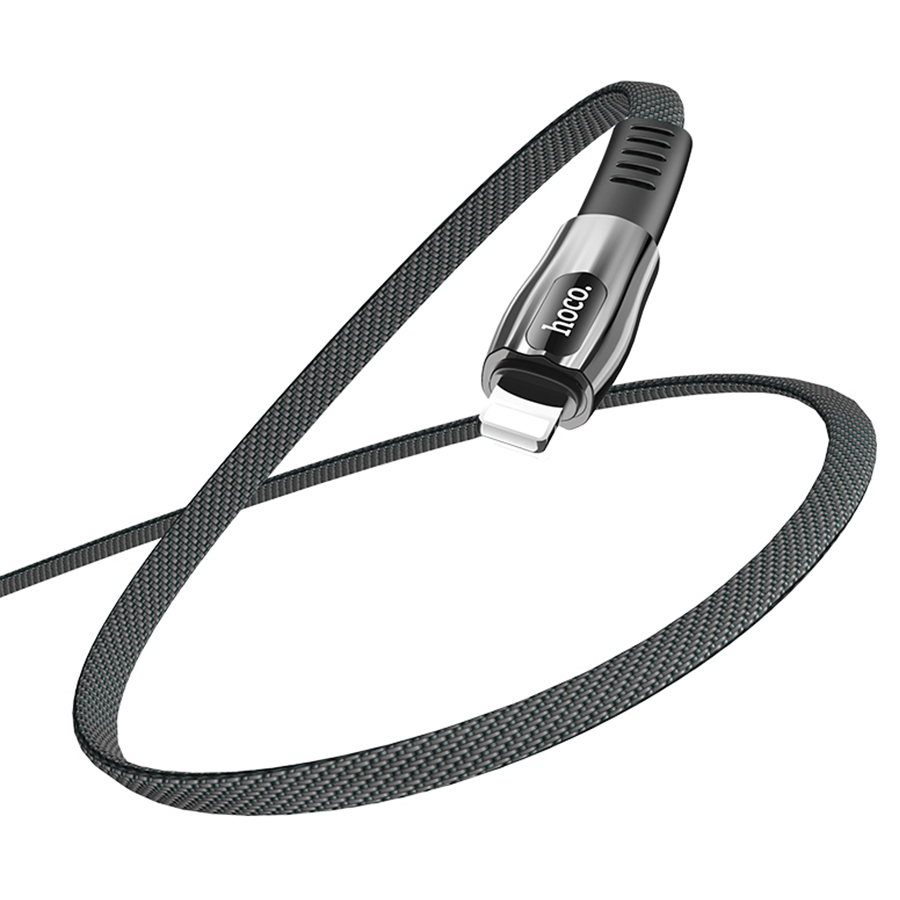 Кабель USB HOCO U70 Splendor USB - Lightning, 2.4А, 1.2 м, темно-серый оптом недорого с доставкой Кабель USB HOCO U70 Splendor USB - Lightning, 2.4А, 1.2 м, темно-серый фото