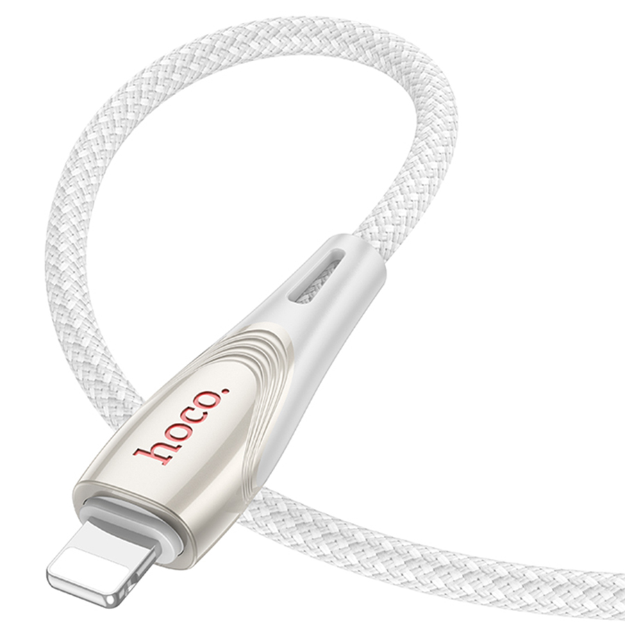 Кабель USB-C HOCO U133 Monte Type-C - Lightning, 27W, 1.2 м, серый фото