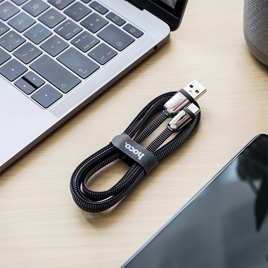 Кабель USB HOCO U74 Grand USB - Type-C, 3A, 1.2 м, черный оптом недорого с доставкой Кабель USB HOCO U74 Grand USB - Type-C, 3A, 1.2 м, черный фото