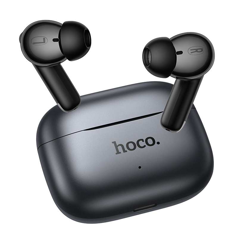 Беспроводные наушники TWS HOCO EQ27 Fun, Bluetooth 5.4, серый металлик фото