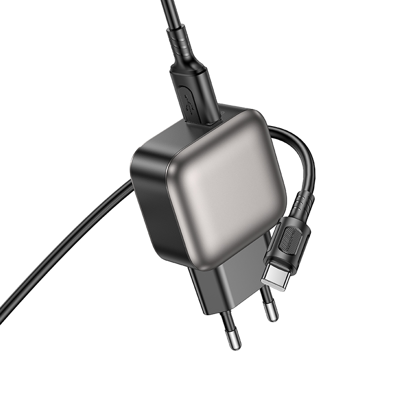 Сетевое зарядное устройство BOROFONE BAS52A Absolute 1xUSB с Кабелем USB - Type-C, 18W, черный фото