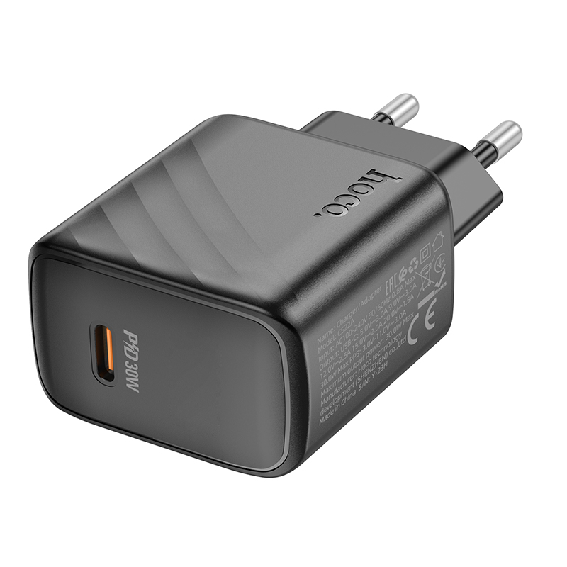 Сетевое зарядное устройство HOCO CS22A Value 1xUSB-C, 30W, черный фото