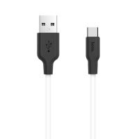 Кабель USB HOCO X21 Silicone USB - Type-C, 2А, 1 м, белый+черный фото