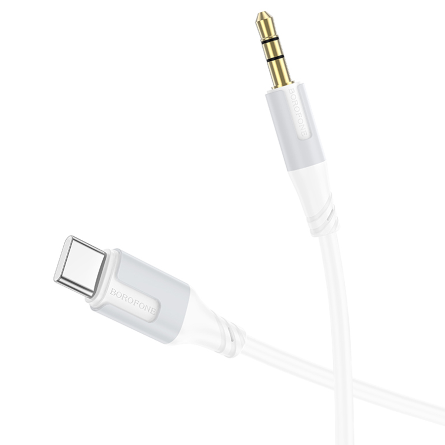 Аудиокабель BOROFONE BL19 Creator AUX Jack 3,5 (m) - Type-C (m), 1 м, белый фото