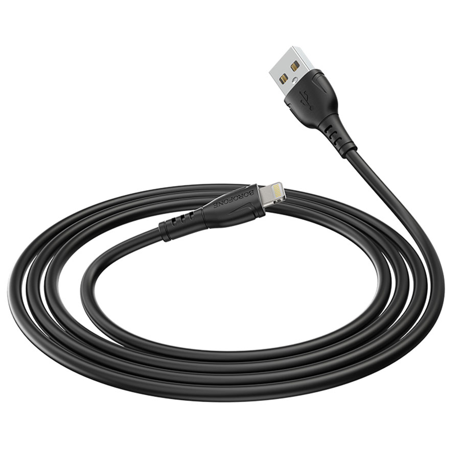 Кабель USB BOROFONE BX51 Triumph USB - Lightning, 2.4А, 1 м, черный оптом недорого с доставкой Кабель USB BOROFONE BX51 Triumph USB - Lightning, 2.4А, 1 м, черный фото