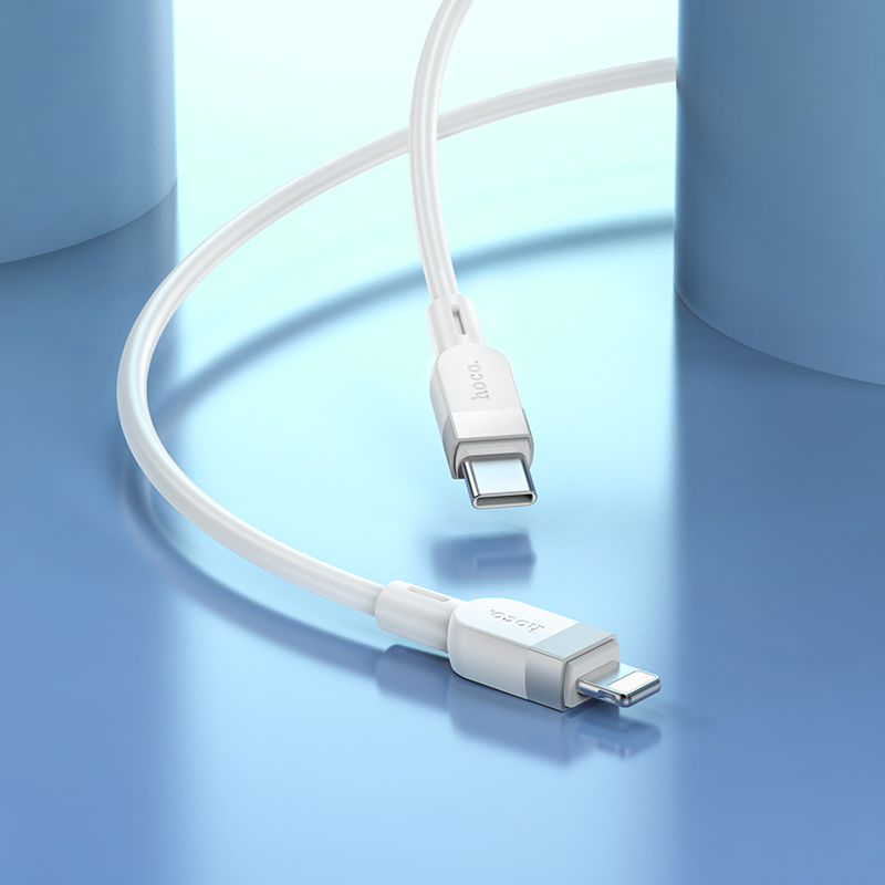 Кабель USB-C HOCO X109 Energy  Type-C - Lightning, 27W, 1 м, белый фото