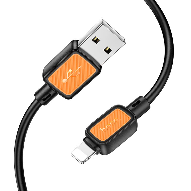 Кабель USB HOCO X108 Benefit USB - Lightning, 2.4А, 1 м, черный фото