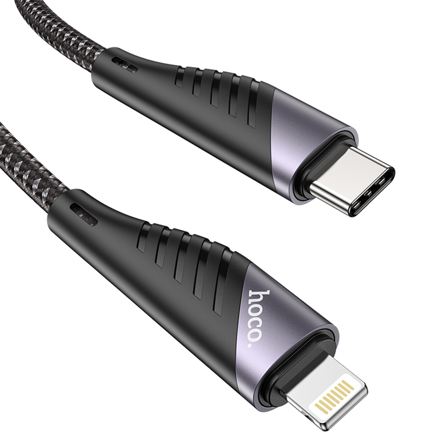 Кабель USB-C HOCO U95 Freeway Type-C - Lightning, 20W, 1.2 м, черный фото