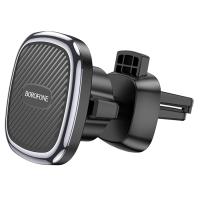 Автомобильный держатель BOROFONE BH67 Air outlet, магнитный, на воздуховод, черный+серый металлик фото