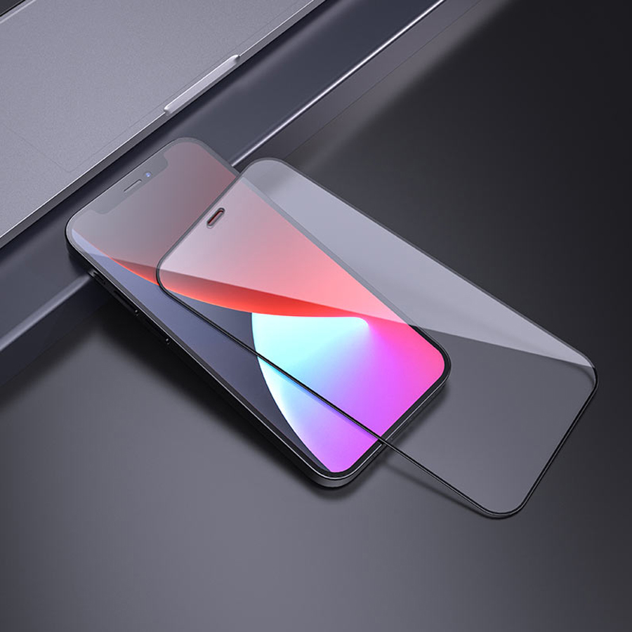 Защитное стекло HOCO A12 для iPhone 12 Mini 5.4", Full Glue 3D, 0.3mm, прозрачный+черная рамка фото