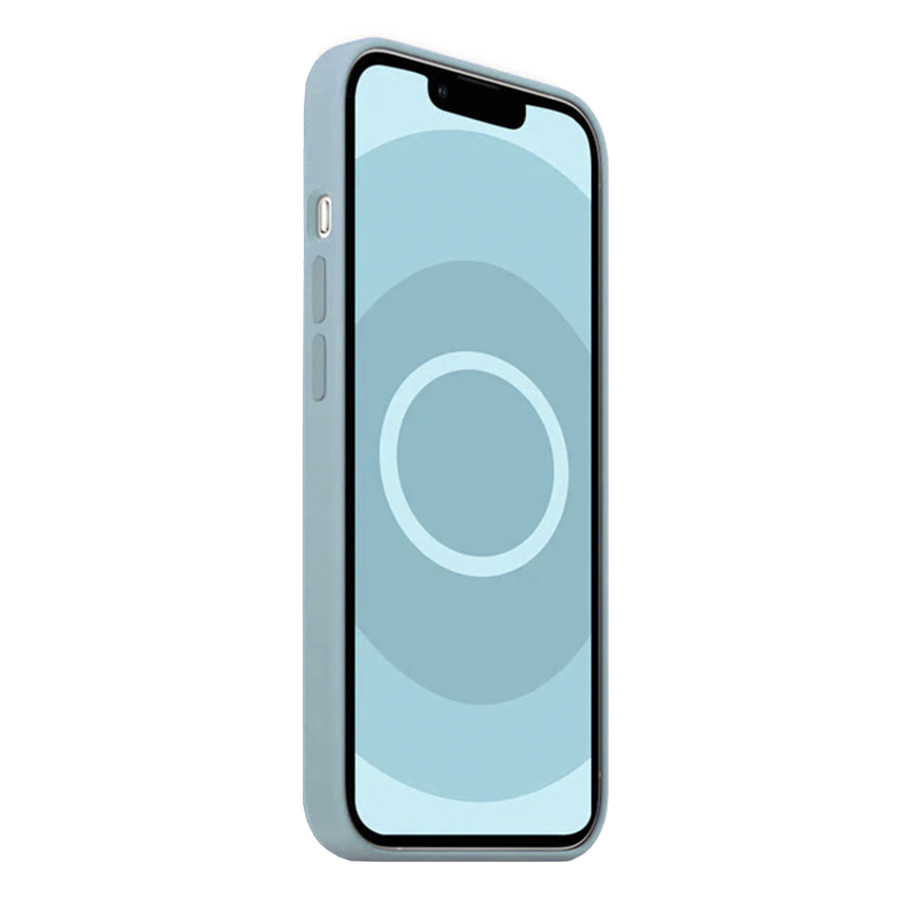 Чехол Silicone Case with MagSafe и Анимация цвета для iPhone 15 Pro Max 6.7", облачно-синий Light Blue (10) фото