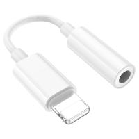 Переходник/Адаптер HOCO LS34 Original Lightning (m) - Jack 3,5 (f), 8 см, белый фото